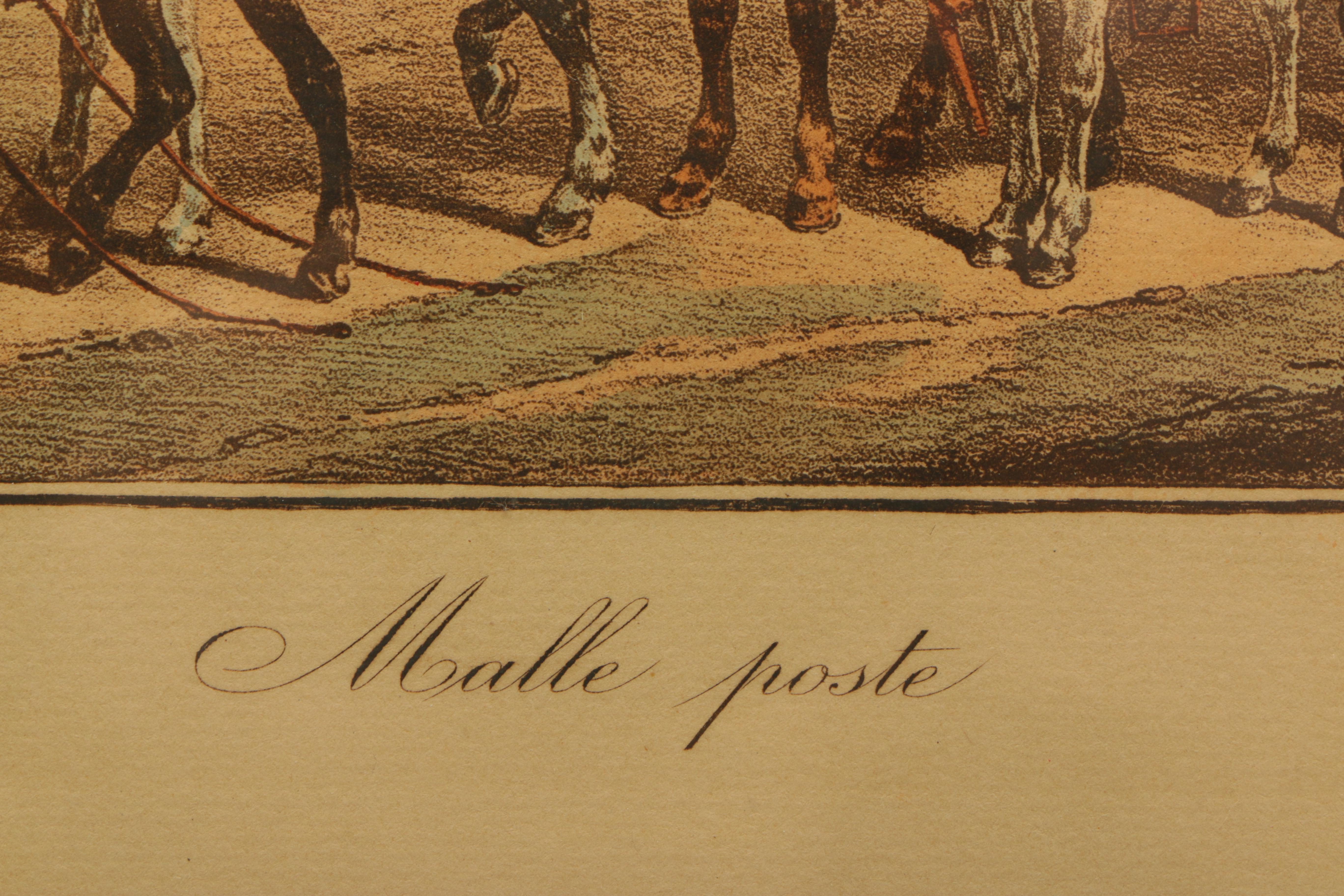 After Horace Vernet and Victor-Jean Vincent Adam Hand-Colored Lithographs