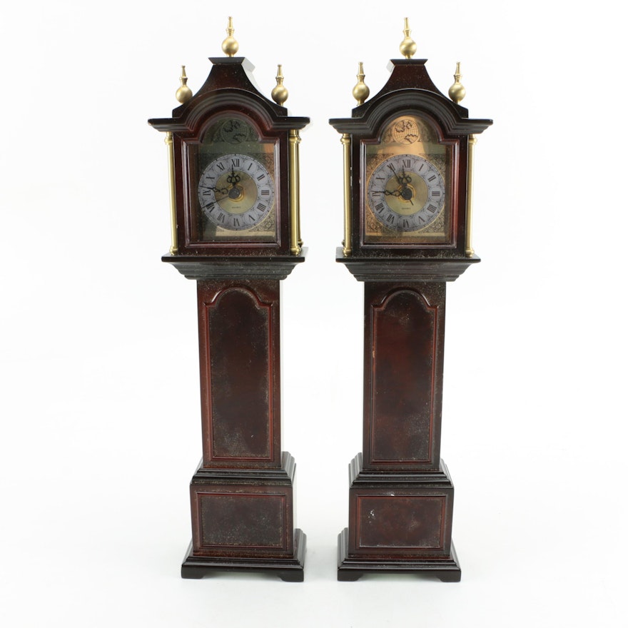 Bombay Miniature Mahogany Finished Clocks