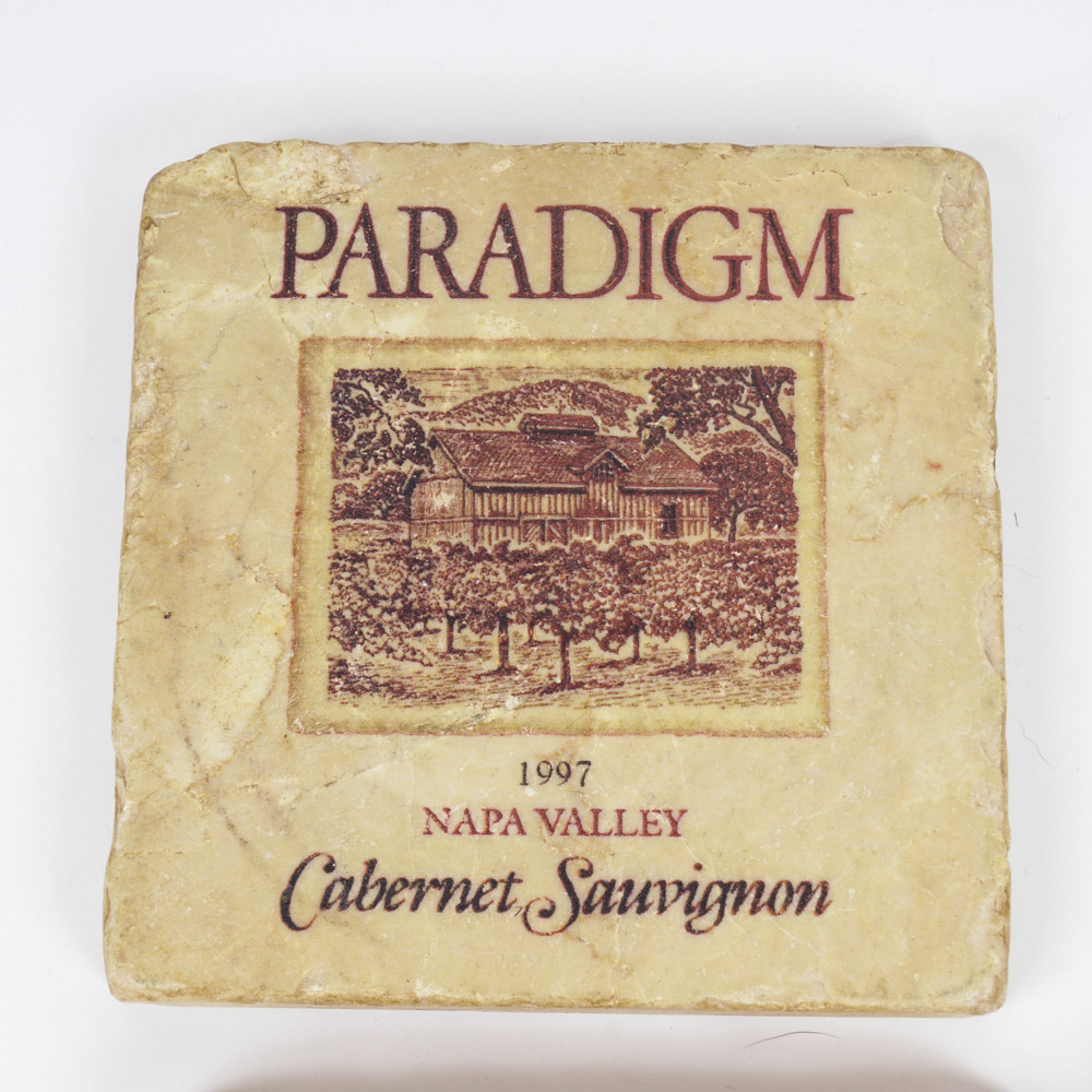 Wine Label Coasters and Wine Carafes