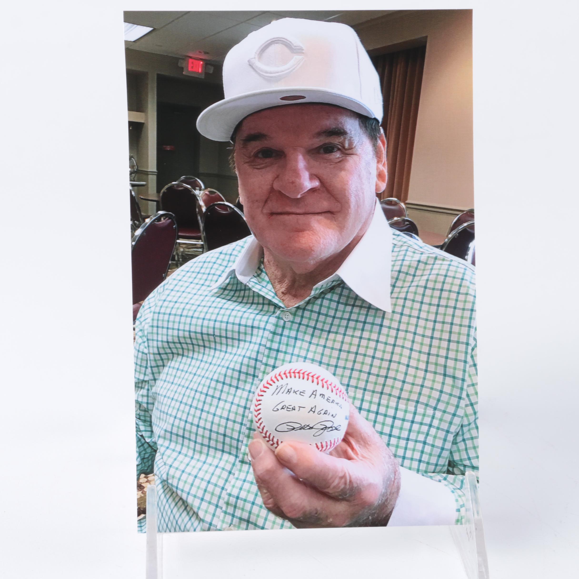 Signed and Personalized Pete Rose Baseballs