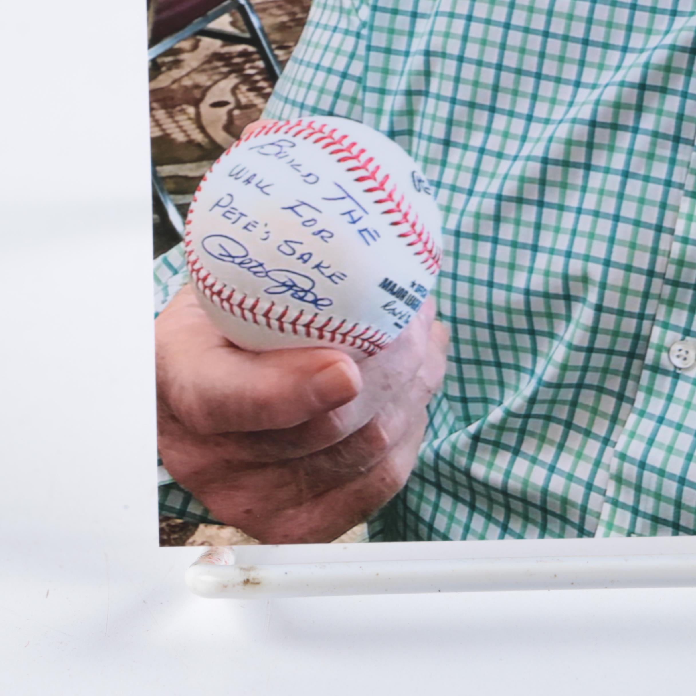 Signed and Personalized Pete Rose Baseballs