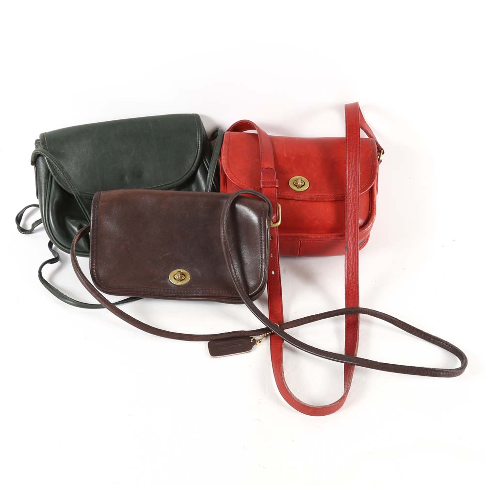 Three Coach Leather Crossbody Bags