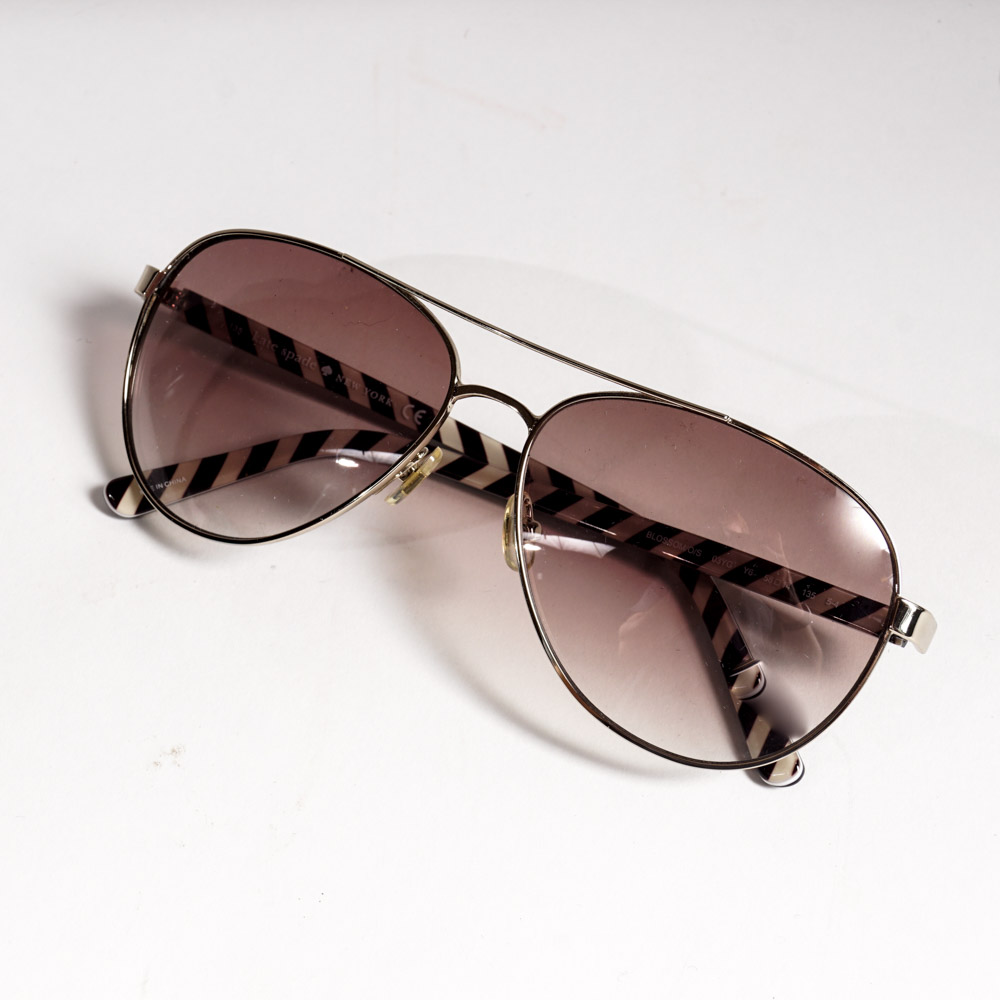 Kate Spade Women's "Blossom" Aviator Sunglasses with Case