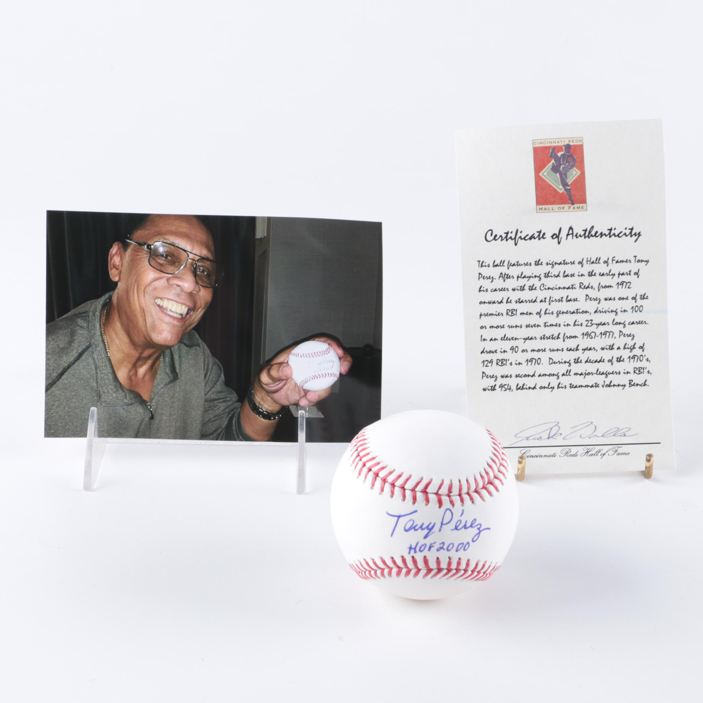 Signed Tony Perez Baseball