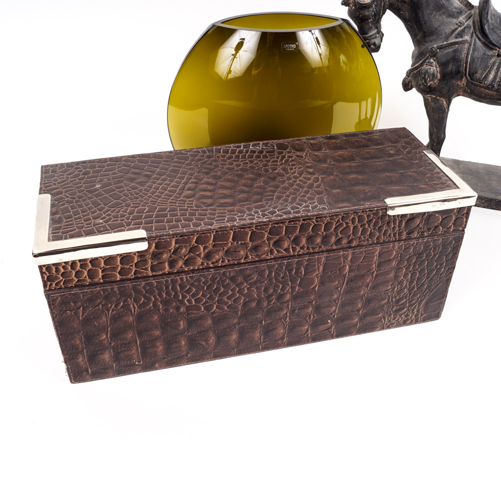 Assortment of Home Décor Including Krosno Elliptical Vase