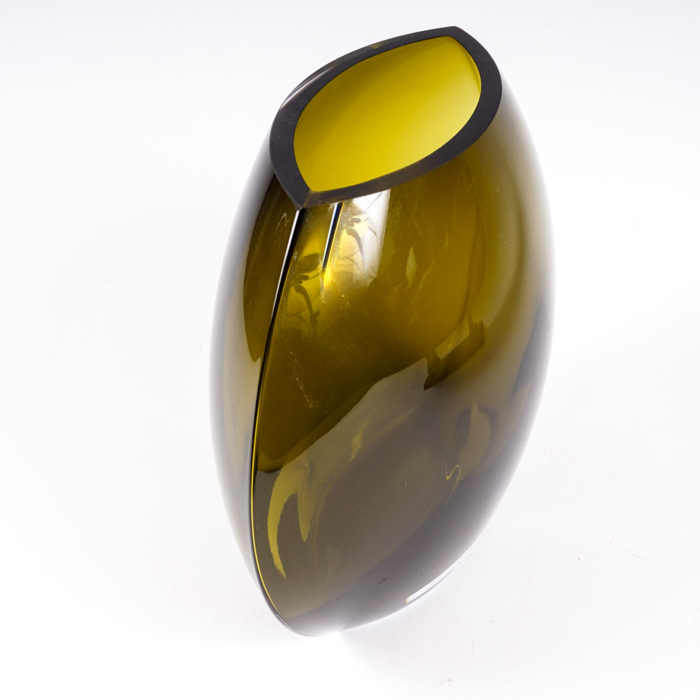Assortment of Home Décor Including Krosno Elliptical Vase