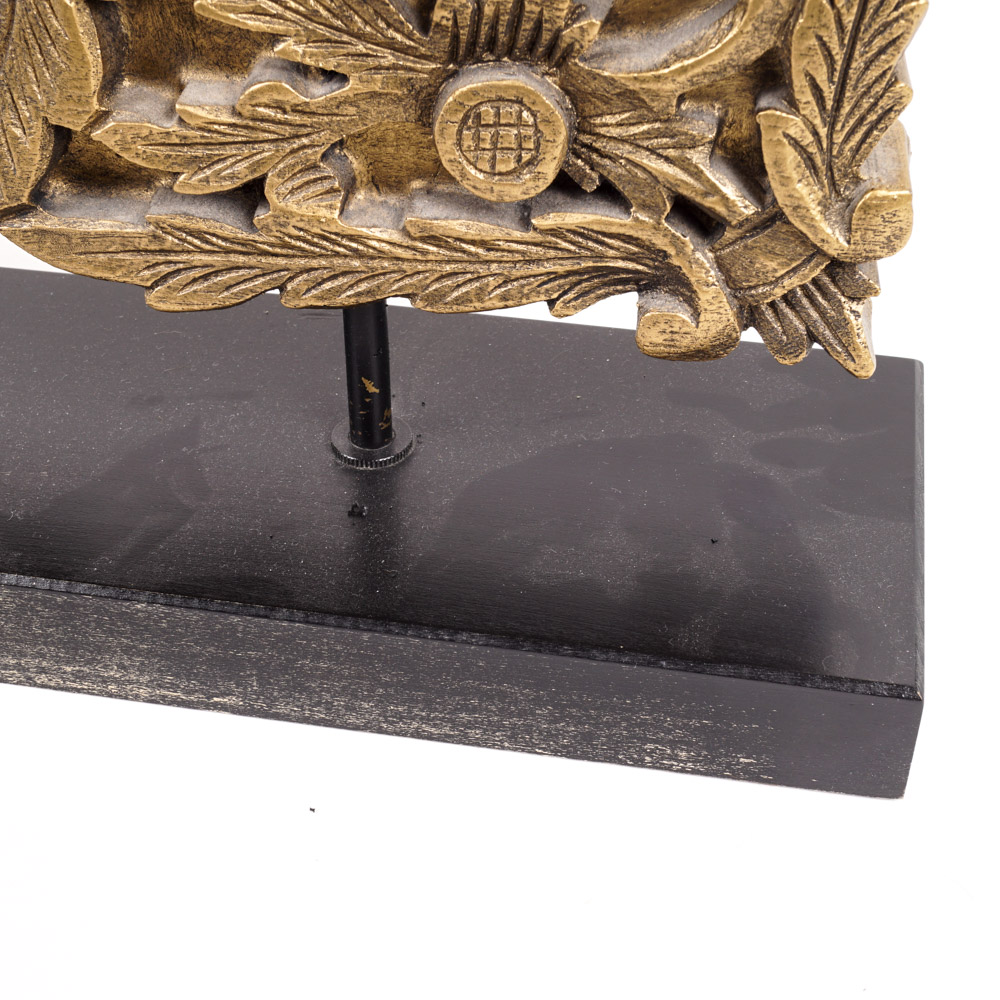 Austin Sculpture Floral Relief Décor "Oblong Temple Fragment"