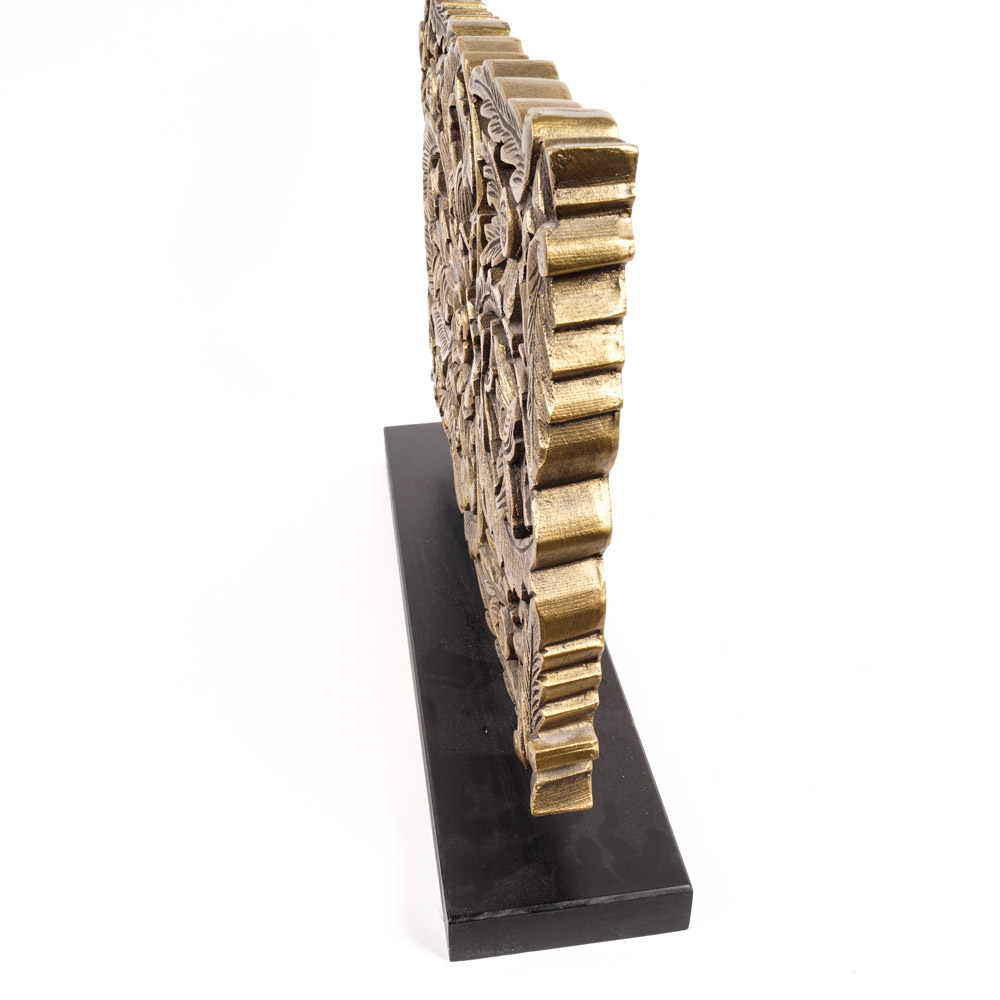 Austin Sculpture Floral Relief Décor "Oblong Temple Fragment"