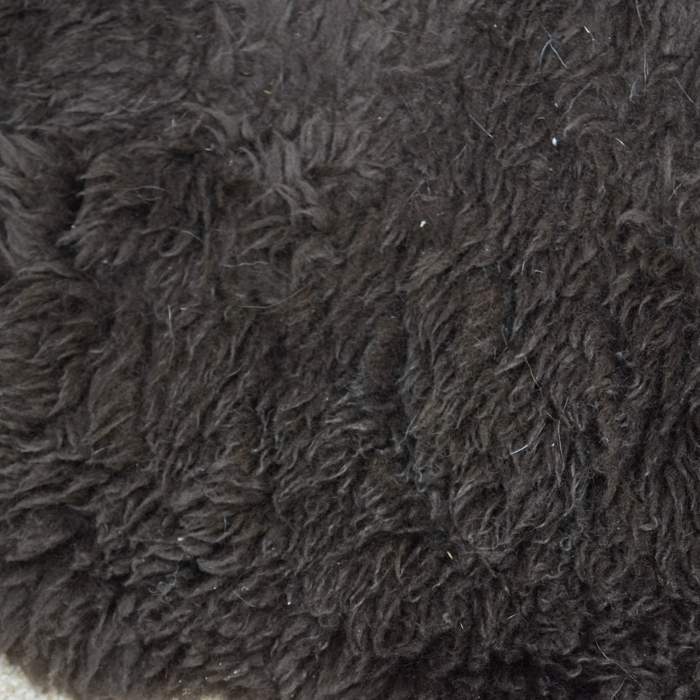 Black Lambskin Area Rug
