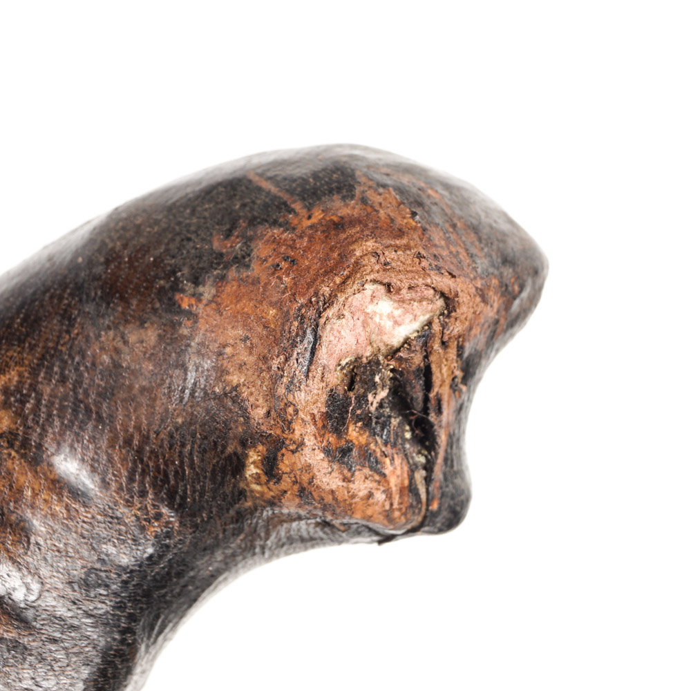 Cast Resin and Leather Asian Elephant Figure