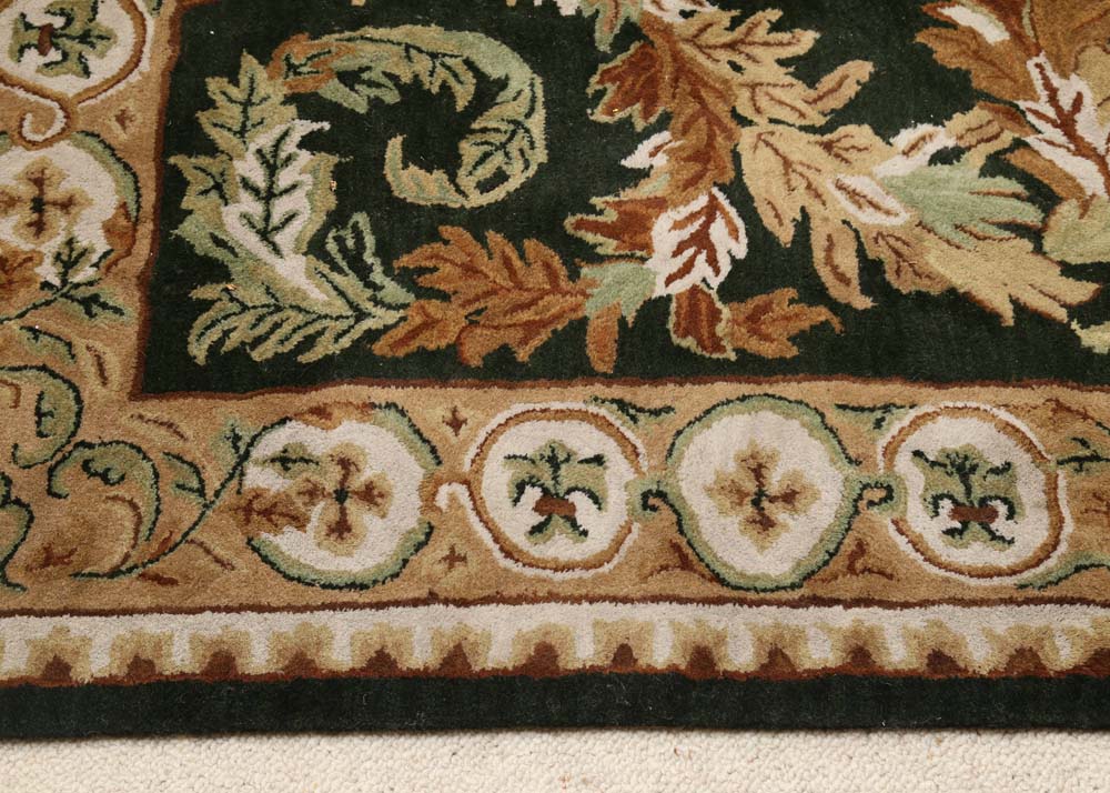 Machine Made Floral Area Rug