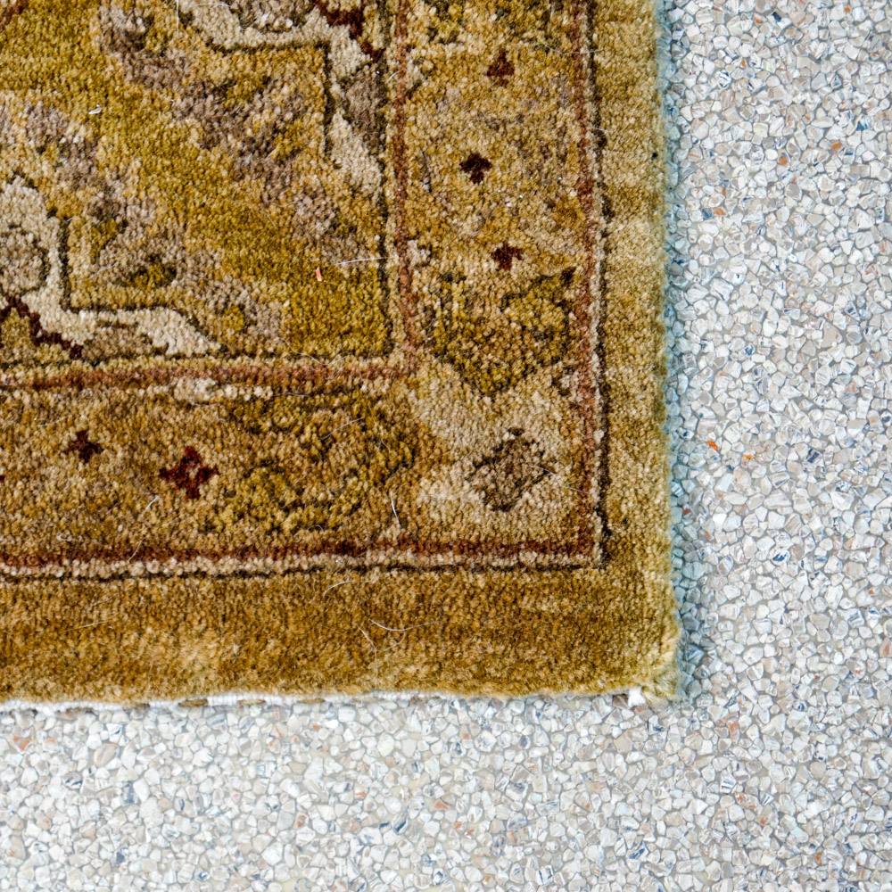 Hand-Knotted Indo-Oushak Area Rug