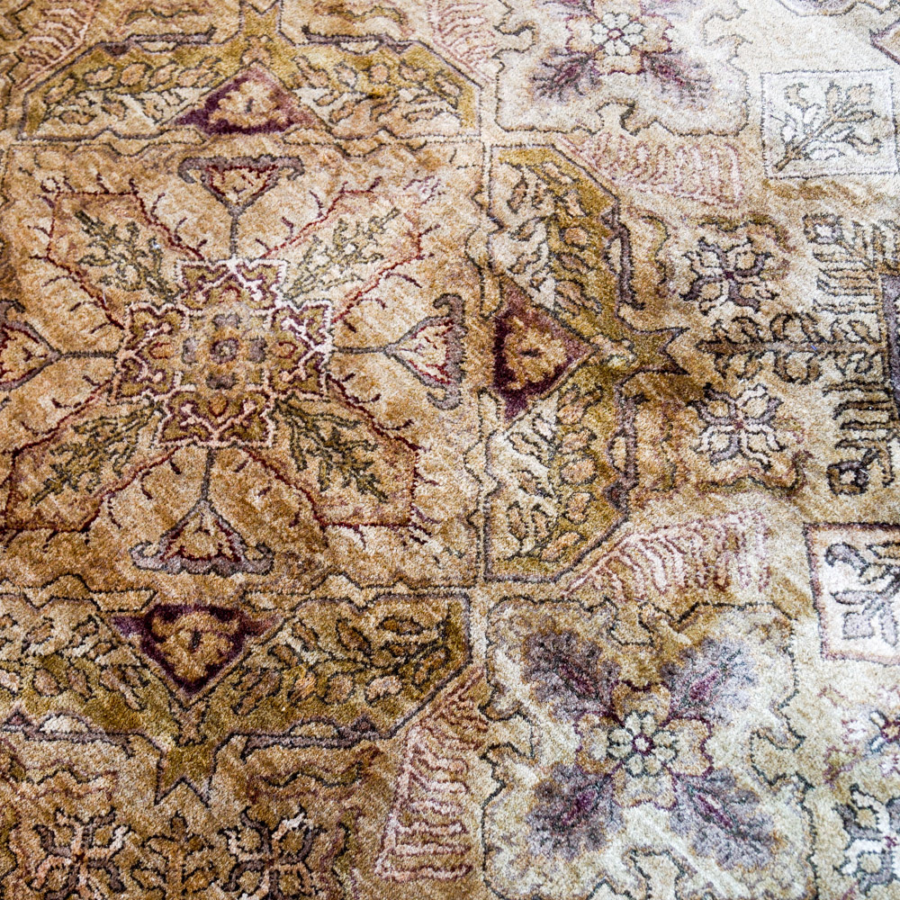 Hand-Knotted Indo-Oushak Area Rug