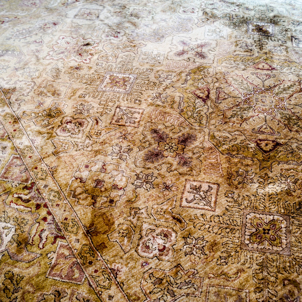 Hand-Knotted Indo-Oushak Area Rug