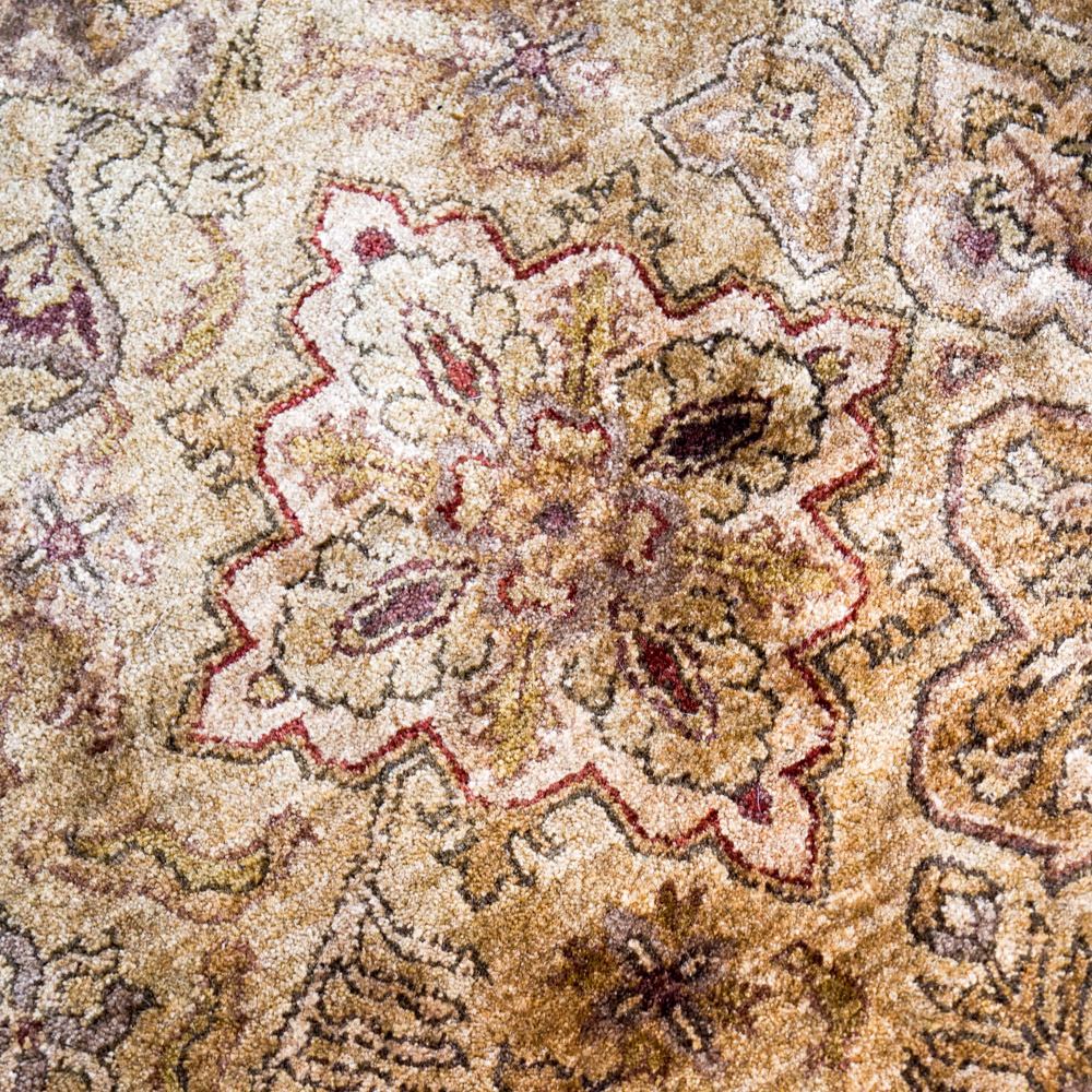 Hand-Knotted Indo-Oushak Area Rug