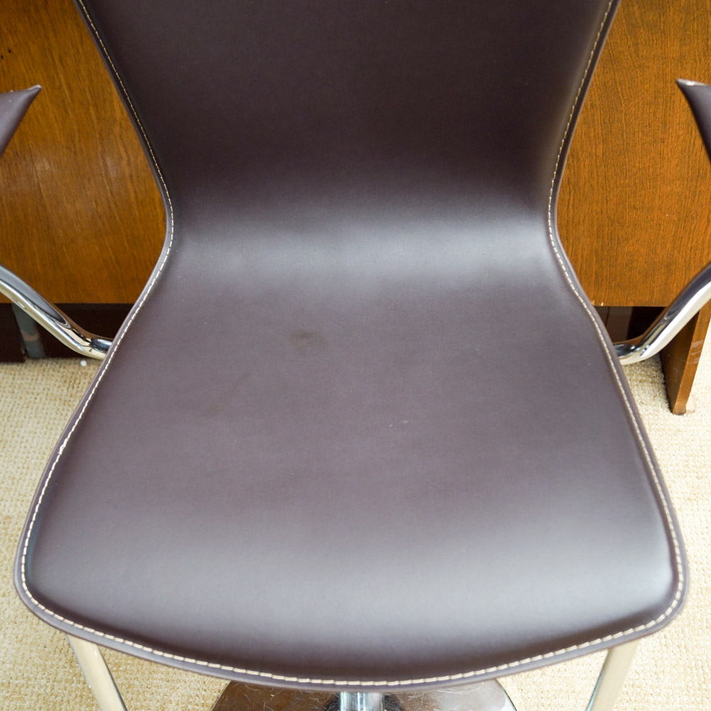 Pair of Leather Barstools