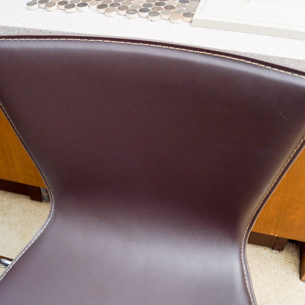 Pair of Leather Barstools