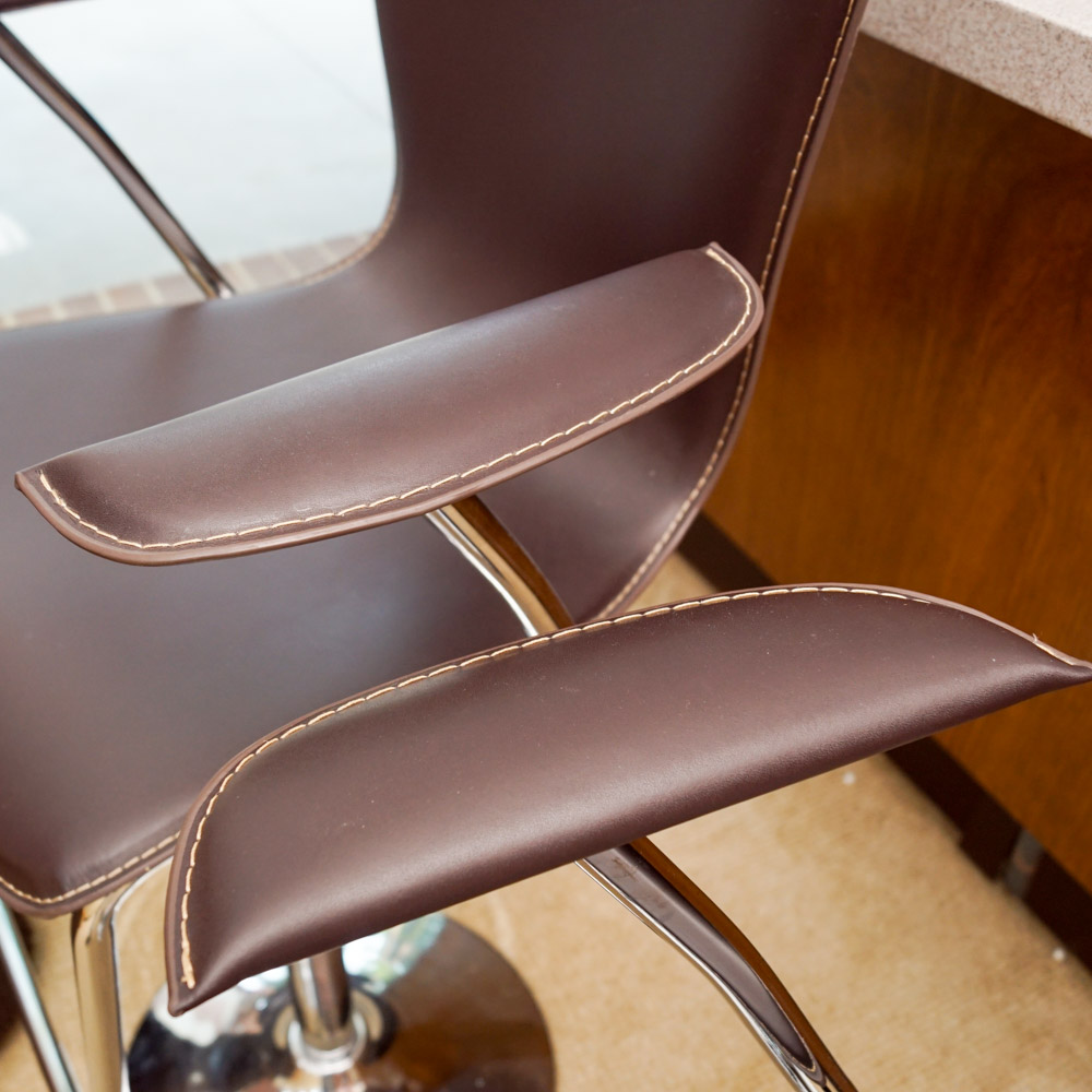 Pair of Leather Barstools