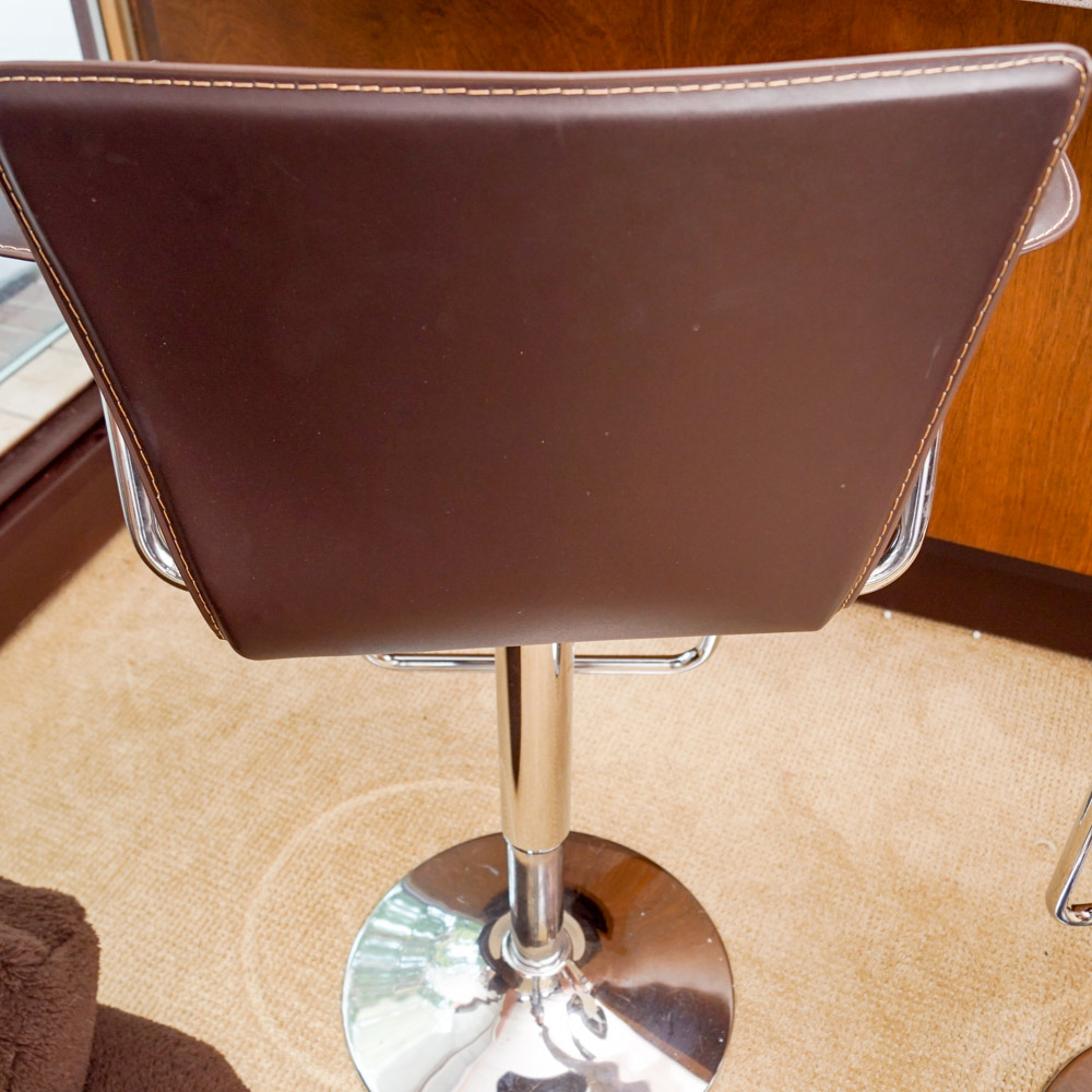Pair of Leather Barstools