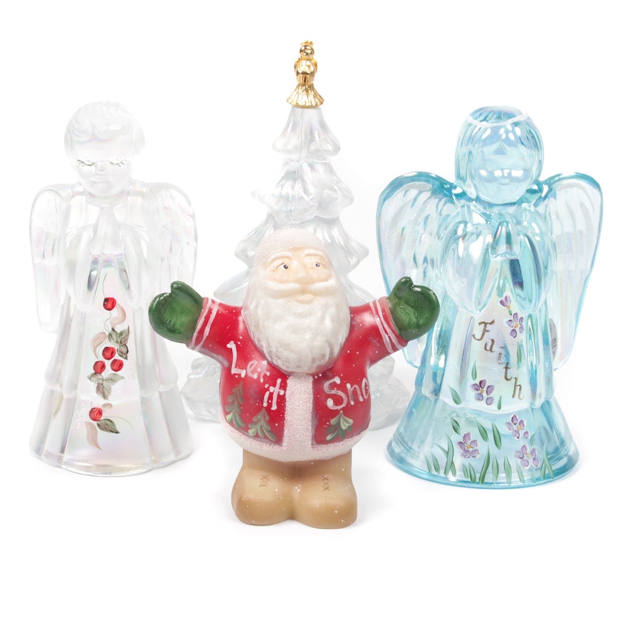 Glass Christmas Figurines