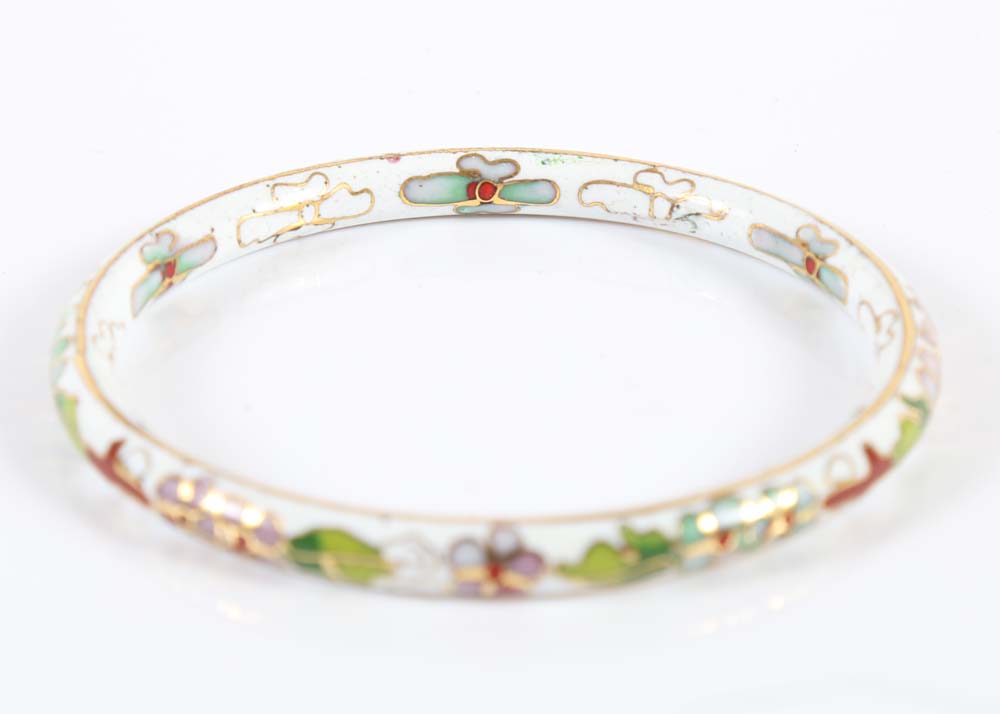 Cloisonné  Bangle Bracelet