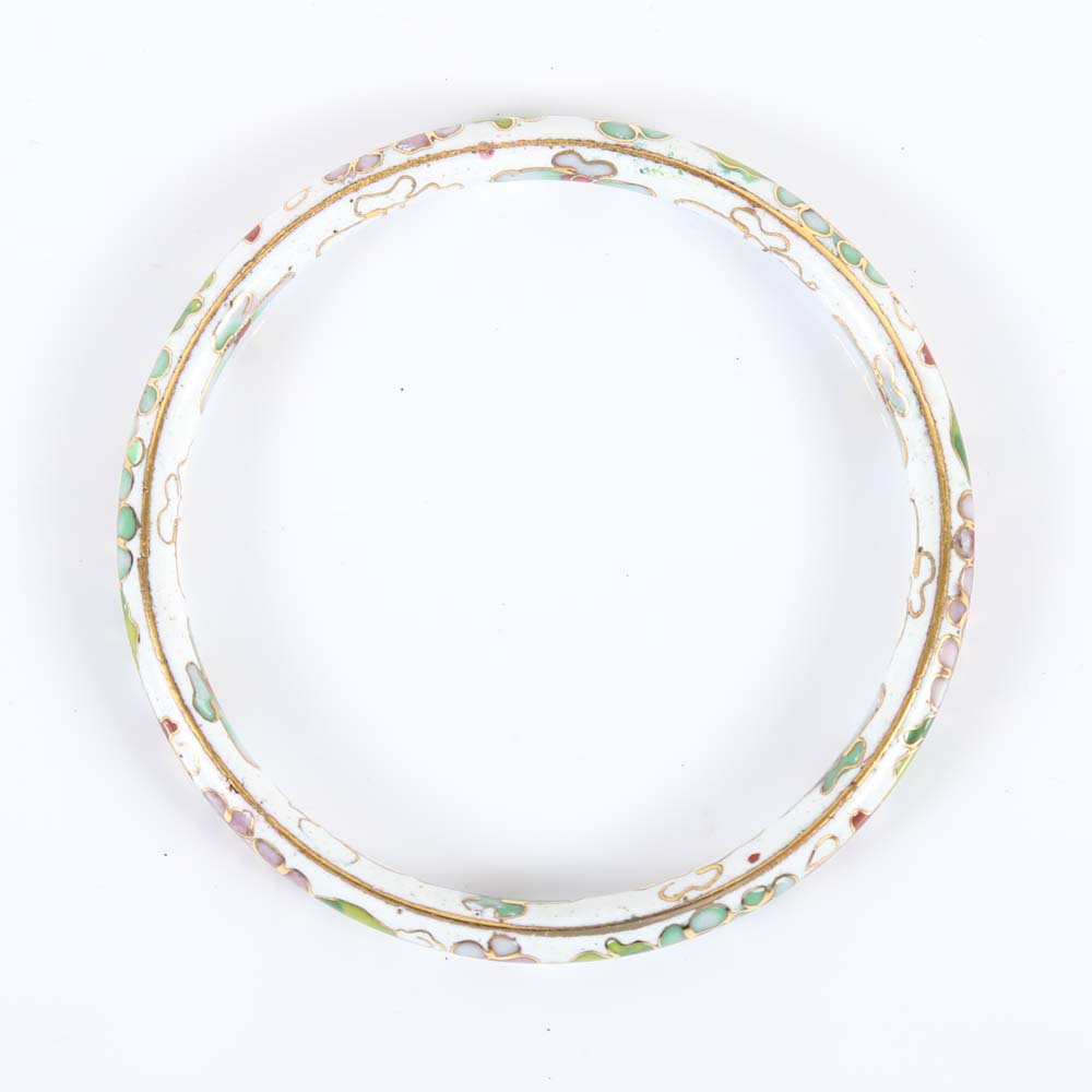 Cloisonné  Bangle Bracelet