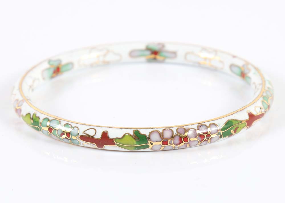 Cloisonné  Bangle Bracelet