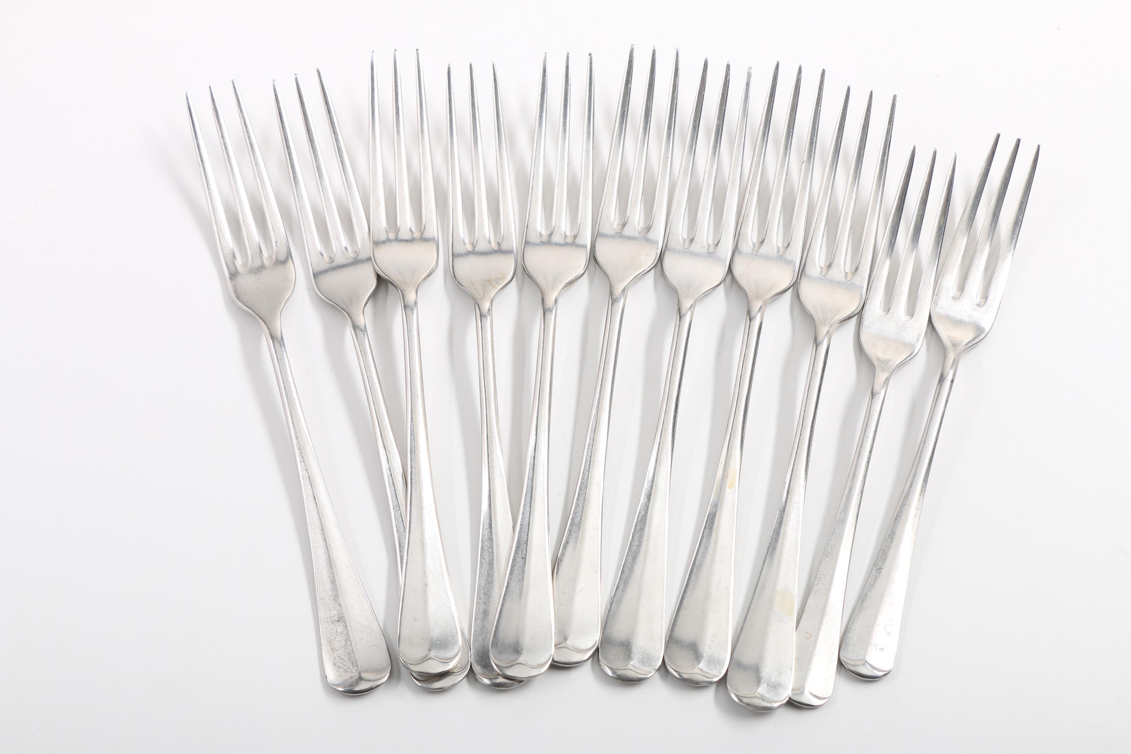 Stainless Steel "Queen Anne" Style Flatware, Made in England