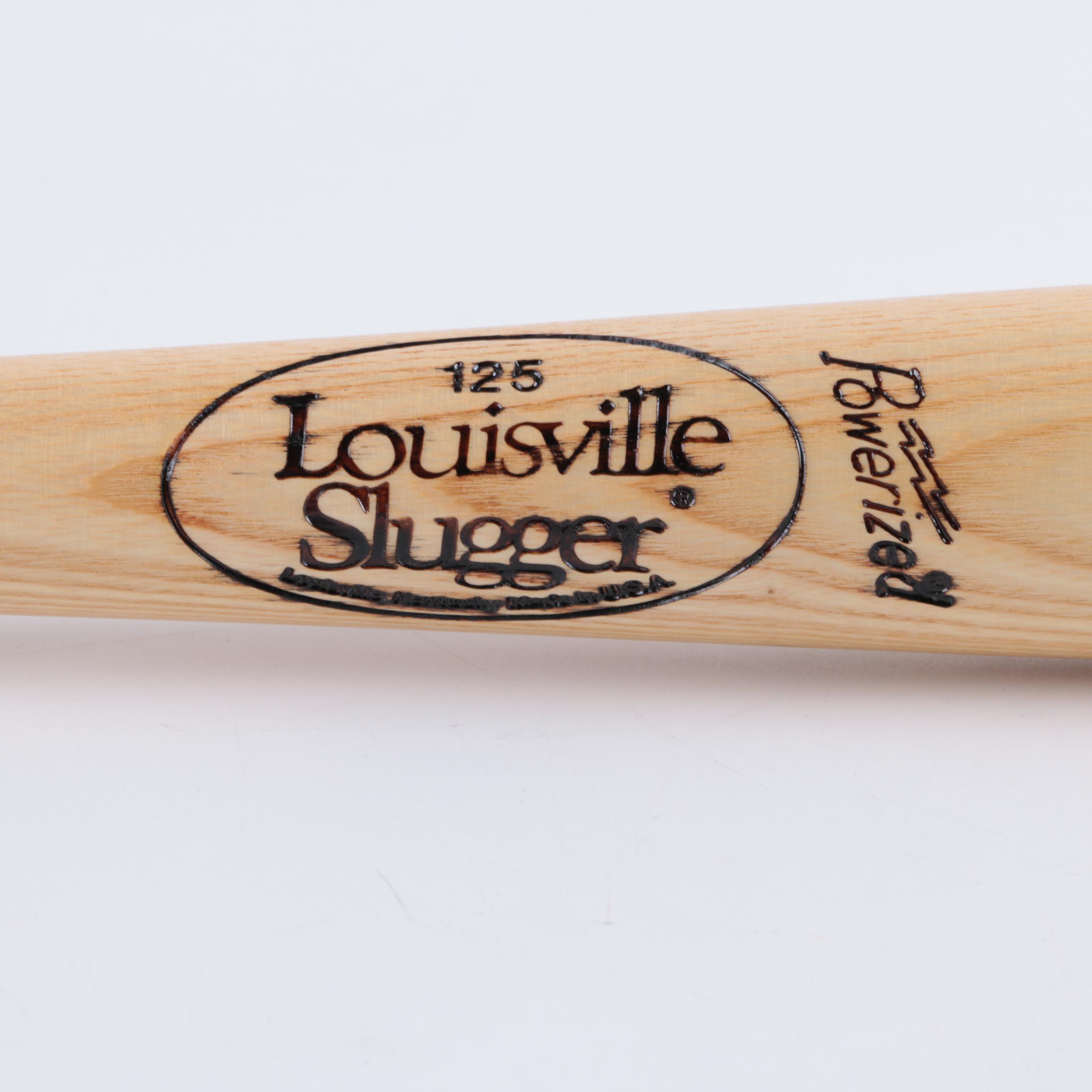 Louisville Slugger Baseball Bat with Hank Aaron Etched Reproduction Signature