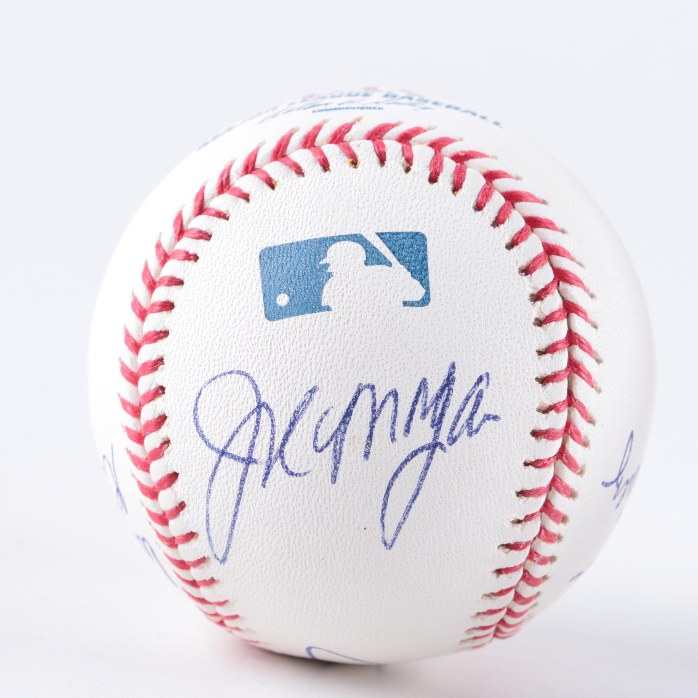 Autographed Baseball of Big Red Machine's Starting Eight