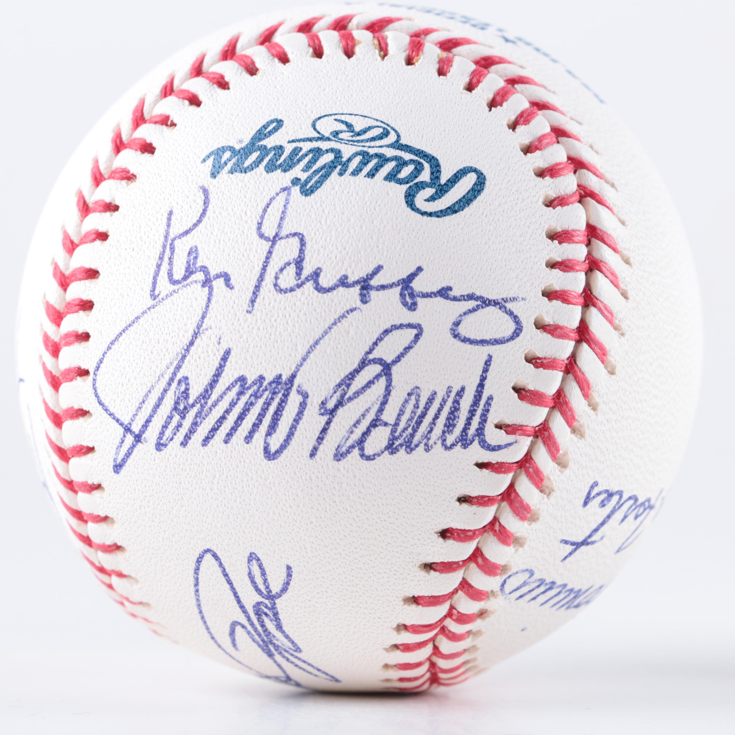 Autographed Baseball of Big Red Machine's Starting Eight