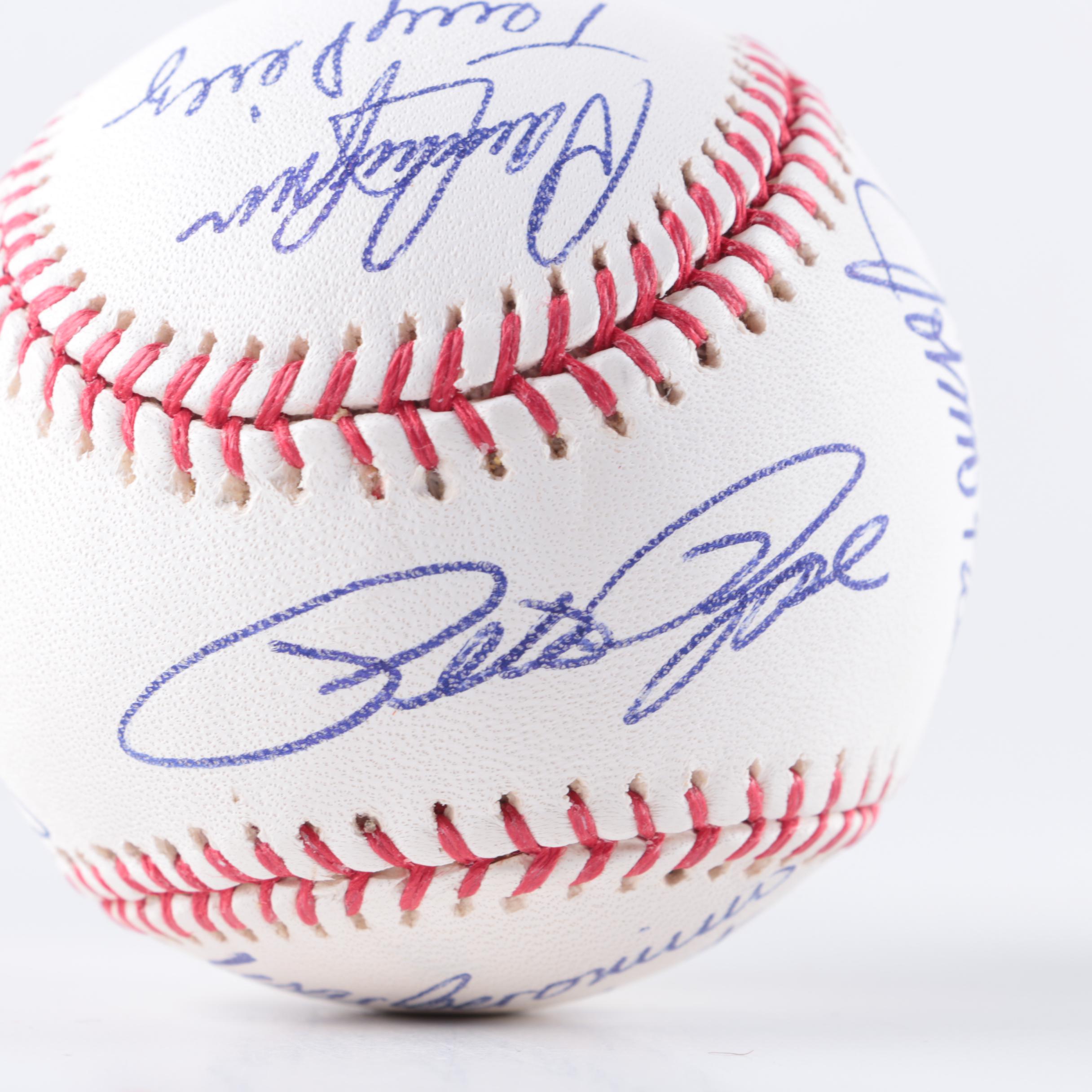Autographed Baseball of Big Red Machine's Starting Eight