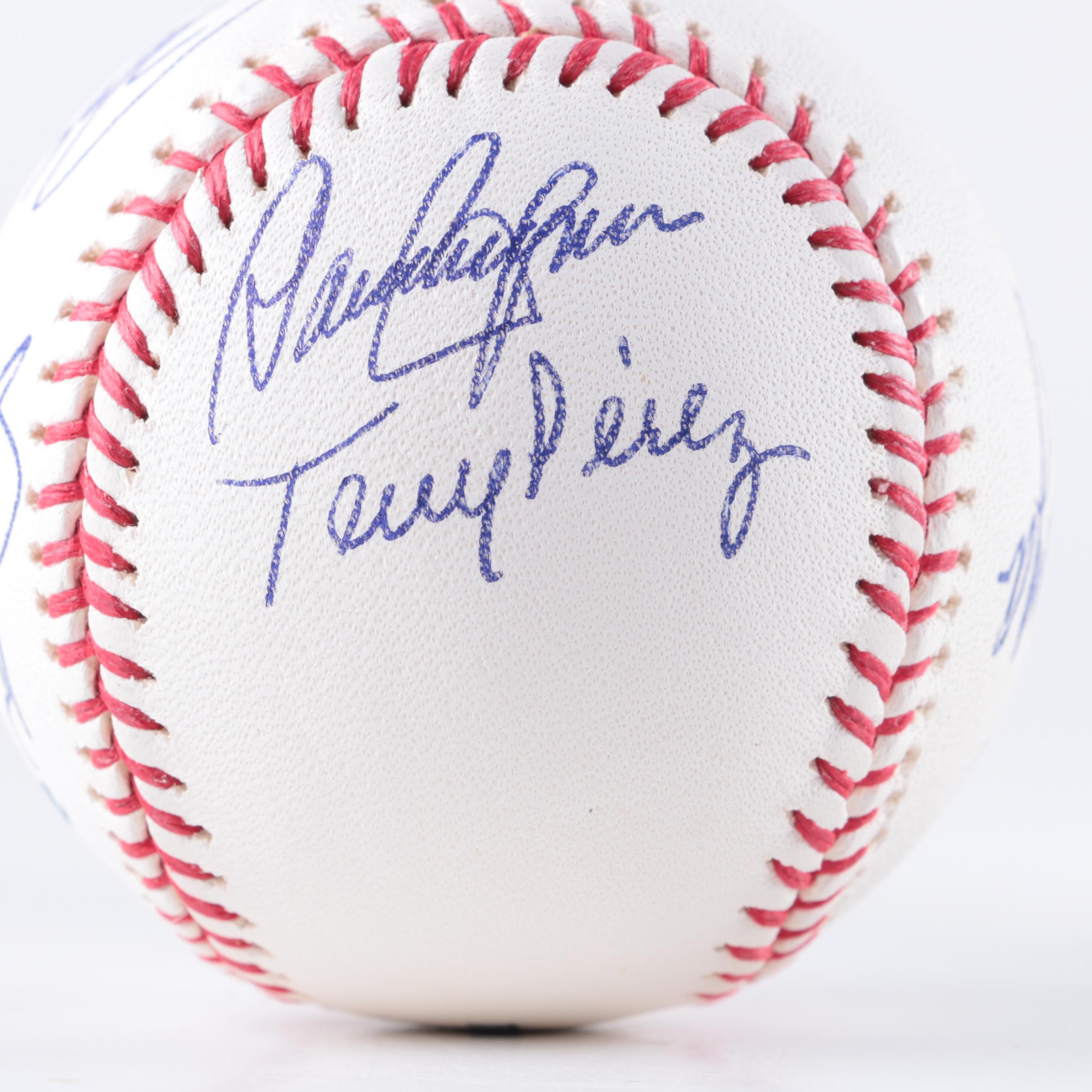 Autographed Baseball of Big Red Machine's Starting Eight
