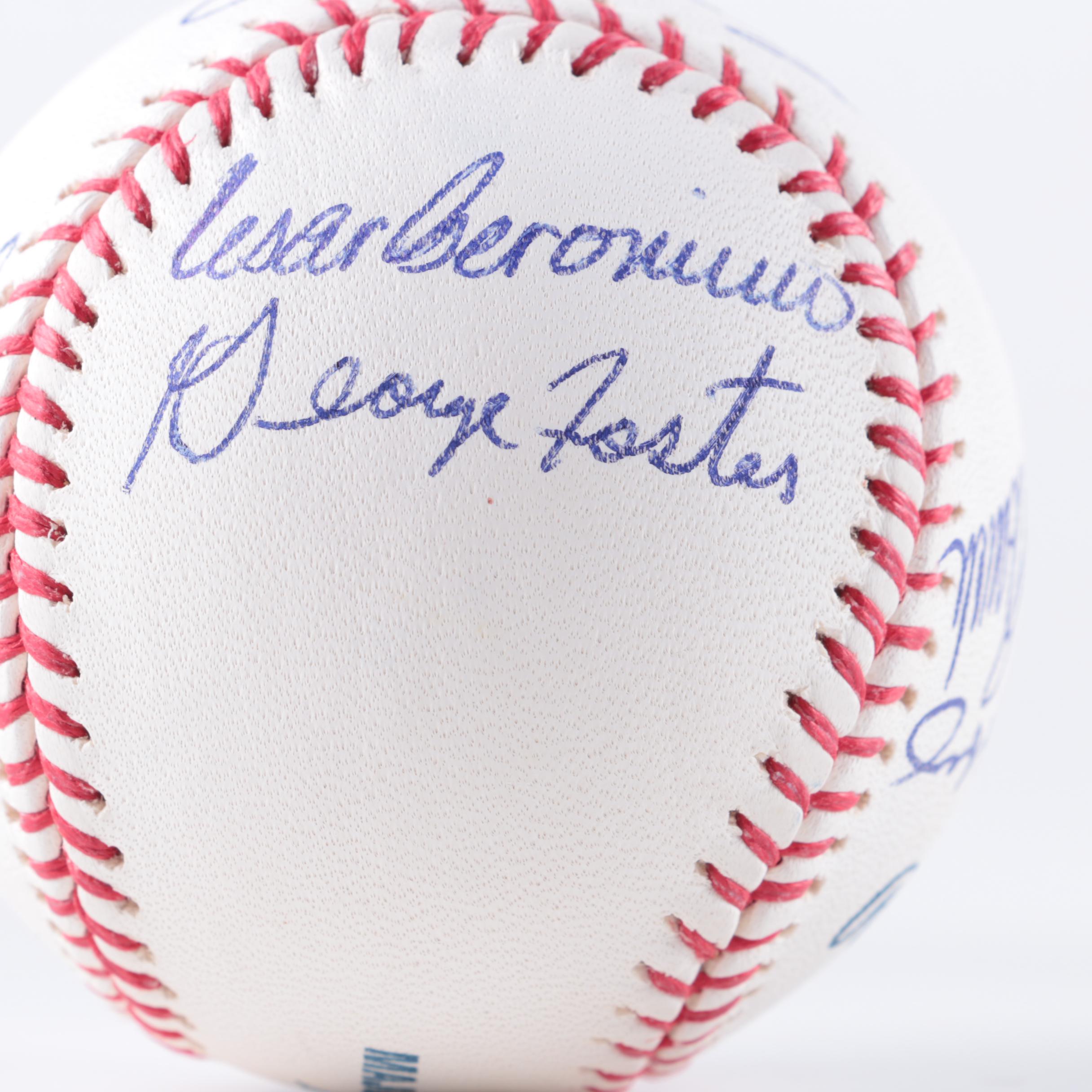 Autographed Baseball of Big Red Machine's Starting Eight
