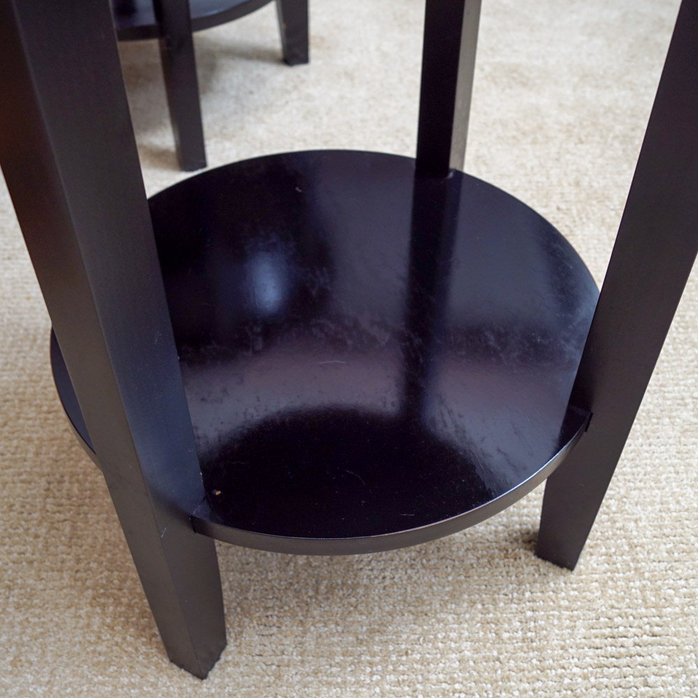 Pottery Barn Round Wooden Side Tables