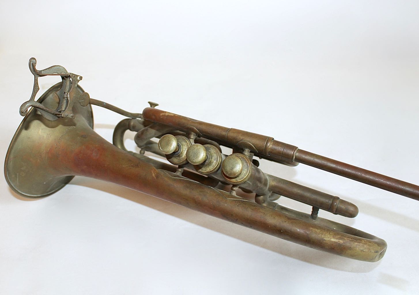 J. Henri Marchand Brass Cornet with Decor Trumpet