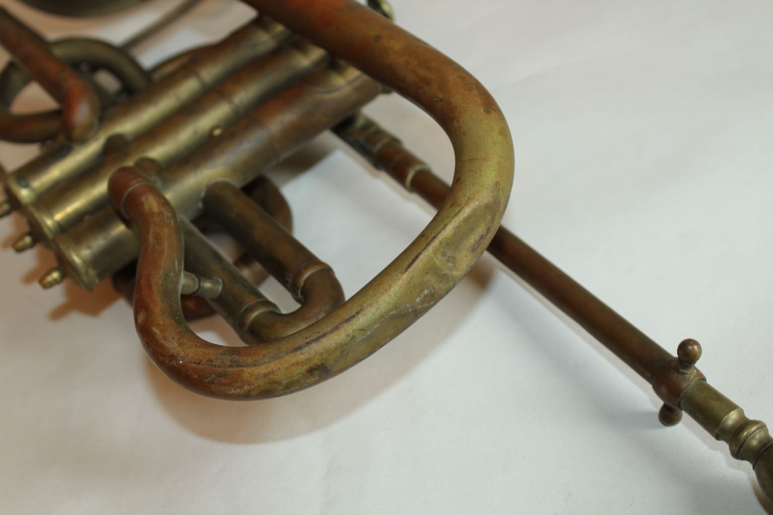 J. Henri Marchand Brass Cornet with Decor Trumpet