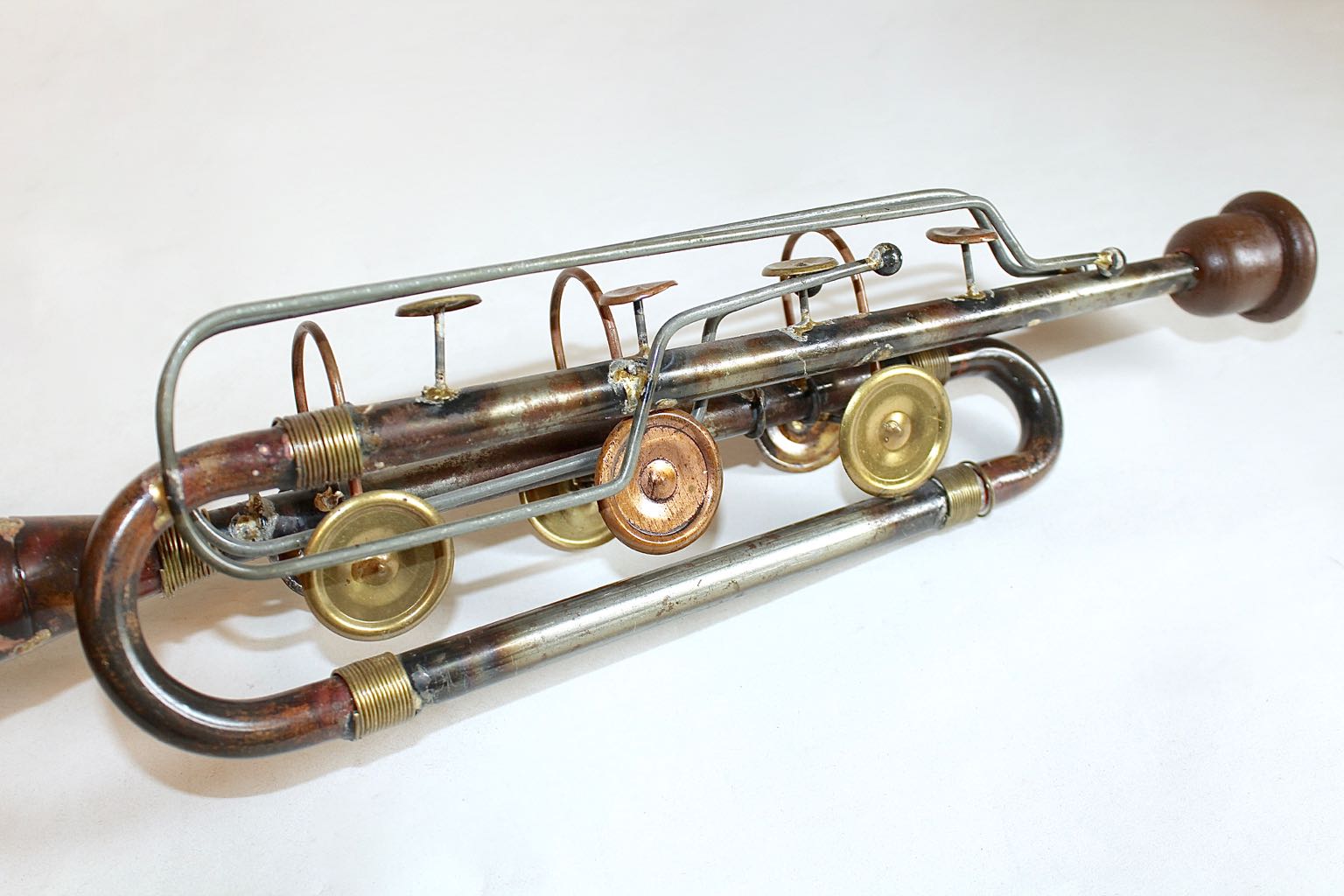 J. Henri Marchand Brass Cornet with Decor Trumpet