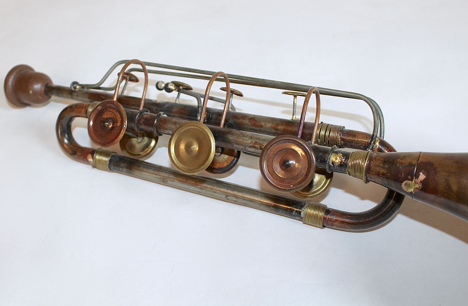 J. Henri Marchand Brass Cornet with Decor Trumpet