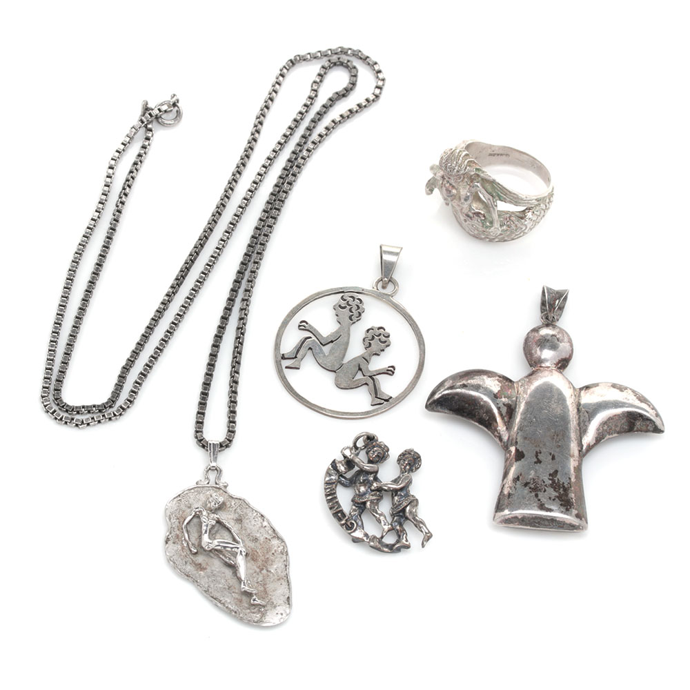 Assortment of Sterling Silver Jewelry