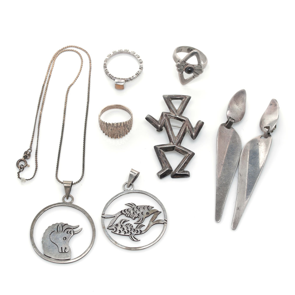 Assortment of Sterling Silver Jewelry