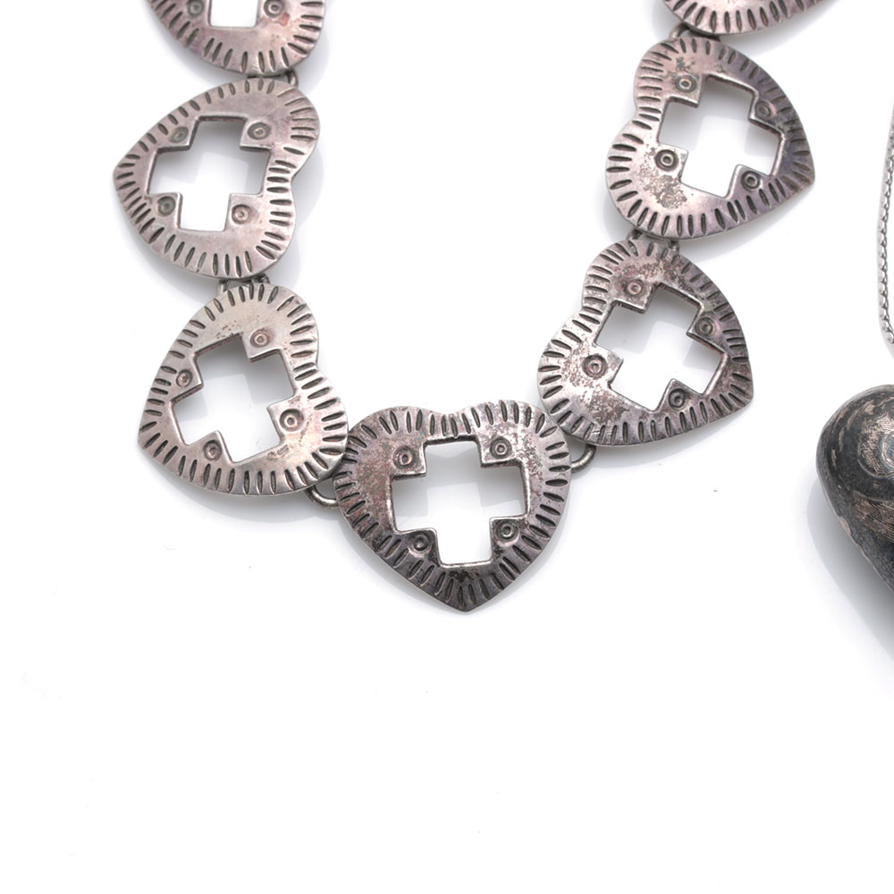 Sterling Silver Heart-Shaped Necklace Assortment