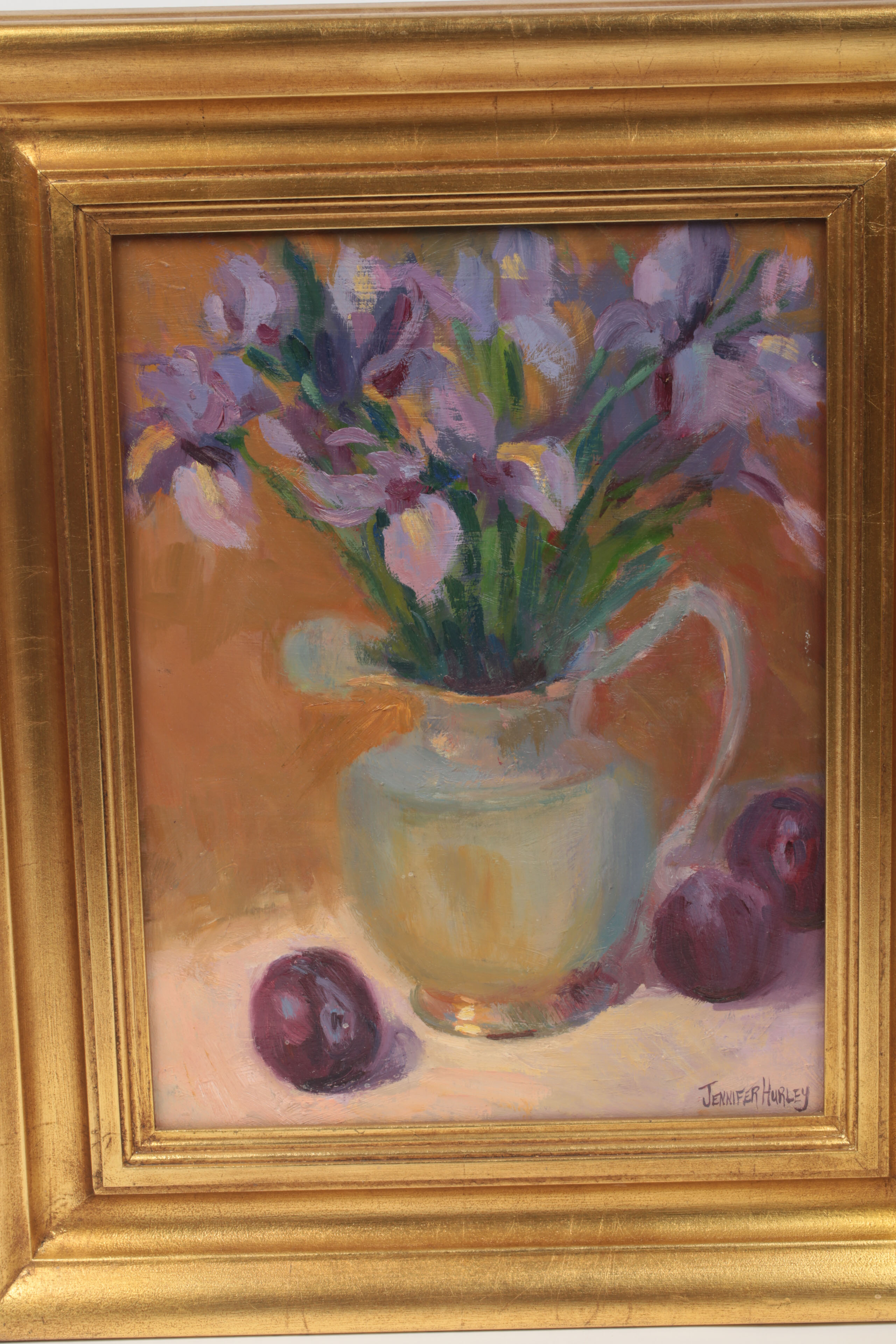 Jennifer Hurley Oil Painting on Board of Floral Still Life