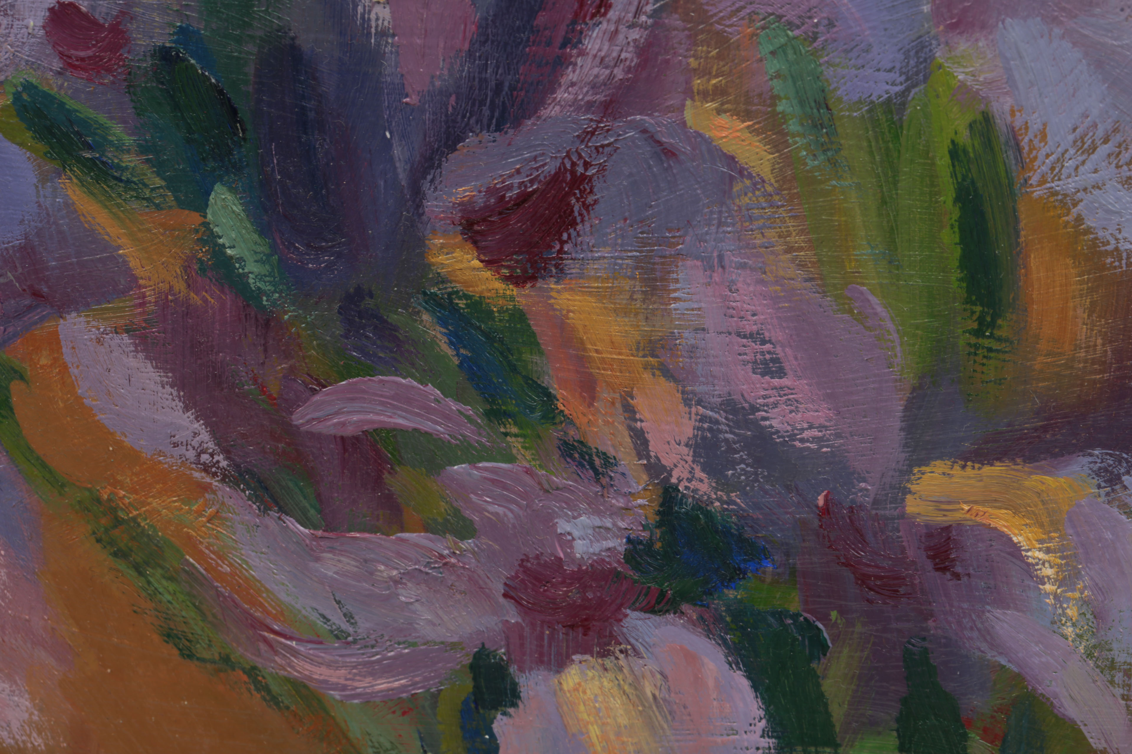 Jennifer Hurley Oil Painting on Board of Floral Still Life