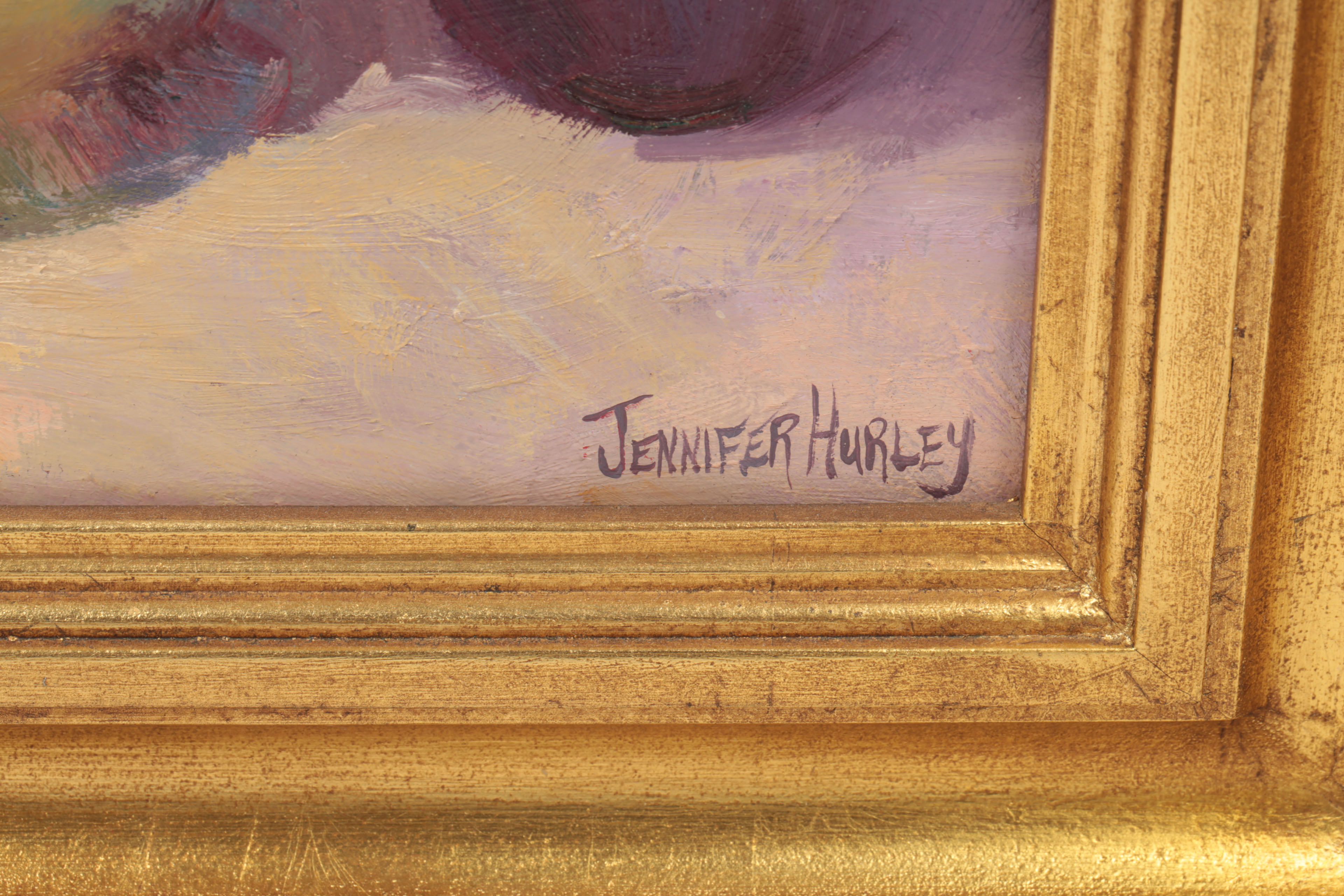Jennifer Hurley Oil Painting on Board of Floral Still Life
