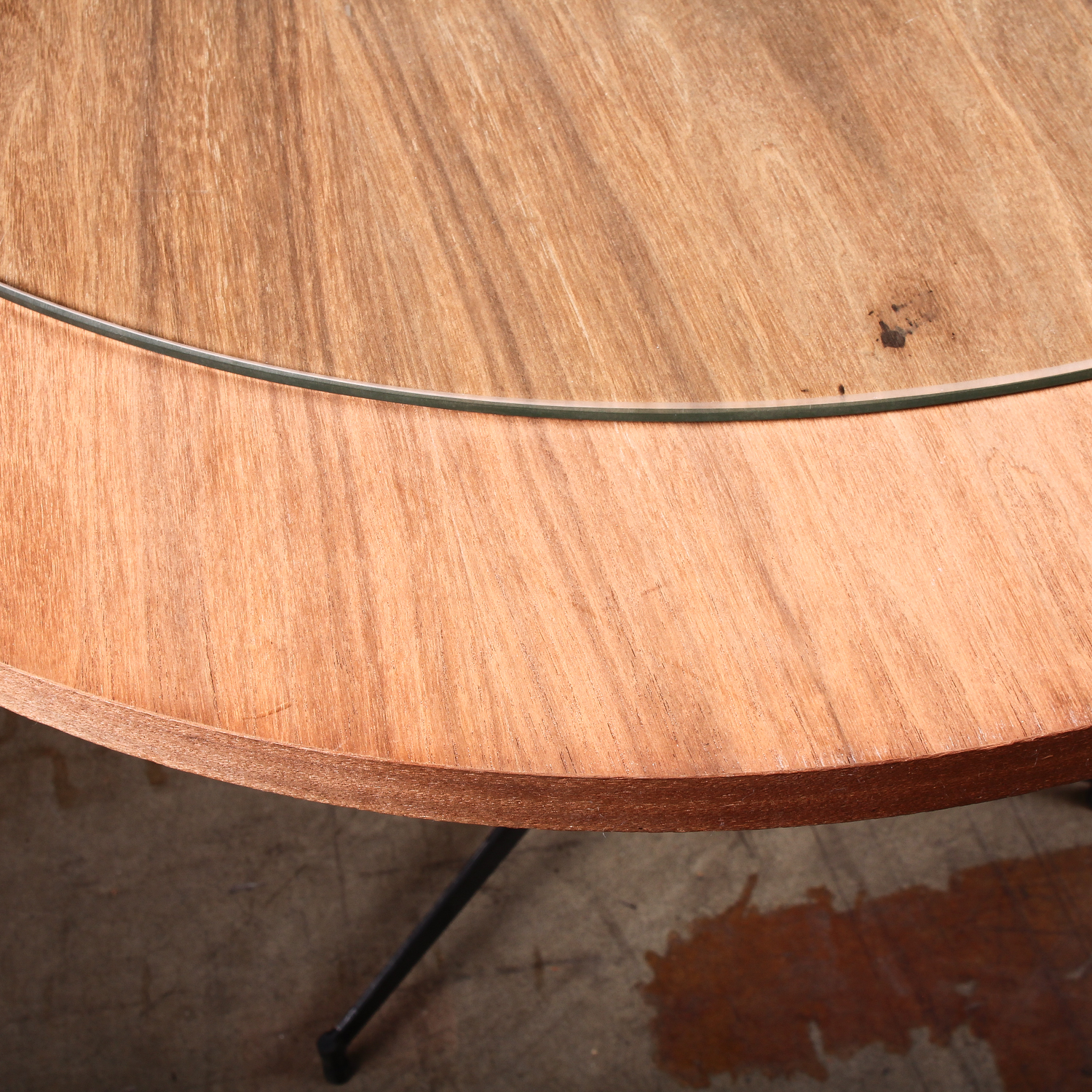 Vintage Glass Top Kitchen Table