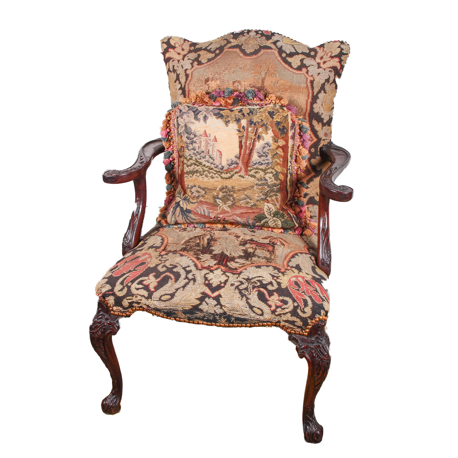 Vintage Chippendale Style Armchair