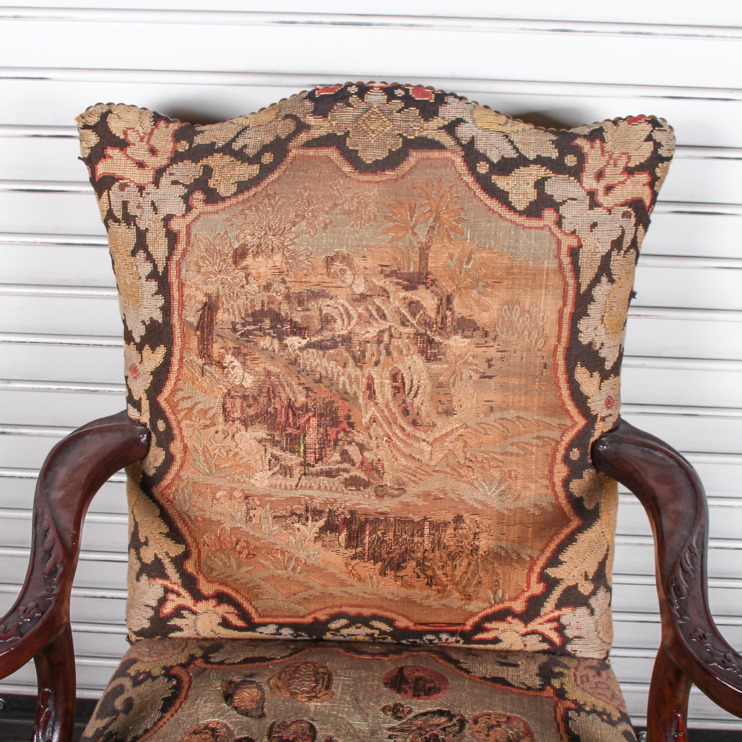 Vintage Chippendale Style Armchair