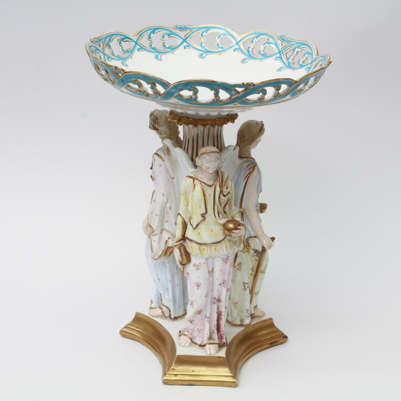 Figural Porcelain Compote