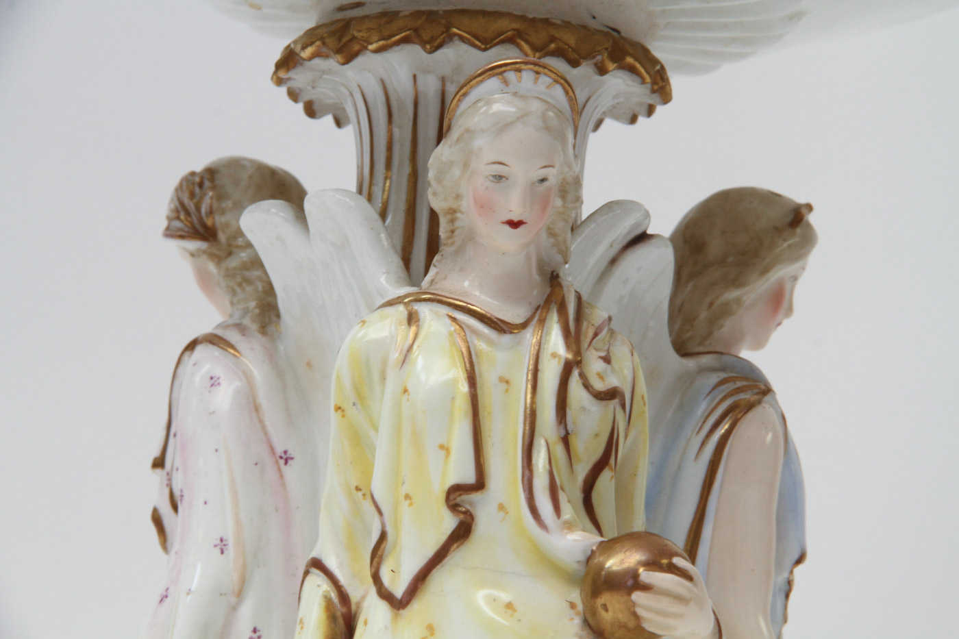 Figural Porcelain Compote